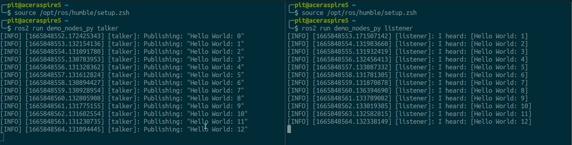 Talker/Listener Demo