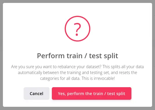 Perform train / test split