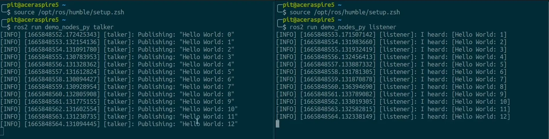 Talker/Listener Demo